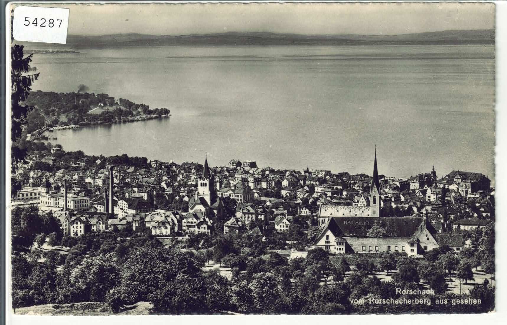 Cartoline postali: Rorschach vom Rorschacherberg aus gesehen – Usato da Ettingen venduto da Kartenplanet