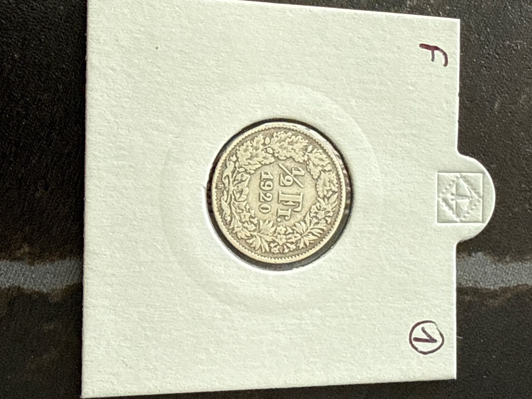 Alle Münzen: Swiss ½ franc 1920 Silver Coin – Gebraucht aus Pully von ta571