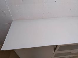 Glasplatte 210x50cm, satiniert, weiss