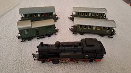 Märklin Set DB Dampflok BR 74, 3 Pers-/1 Güterwagen H0 WS/29