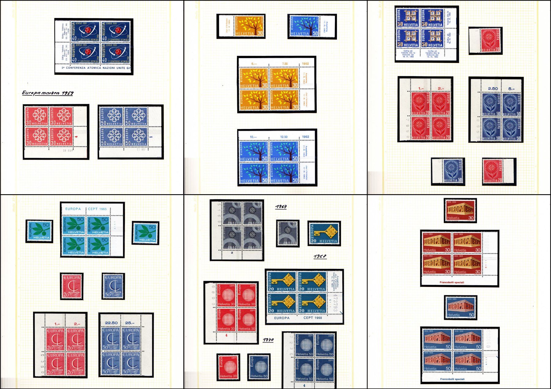 Alle Briefmarken: Briefmarken: Schweiz Europamarken CEPT – Gebraucht aus Rubigen von OPERNFREUND 4
