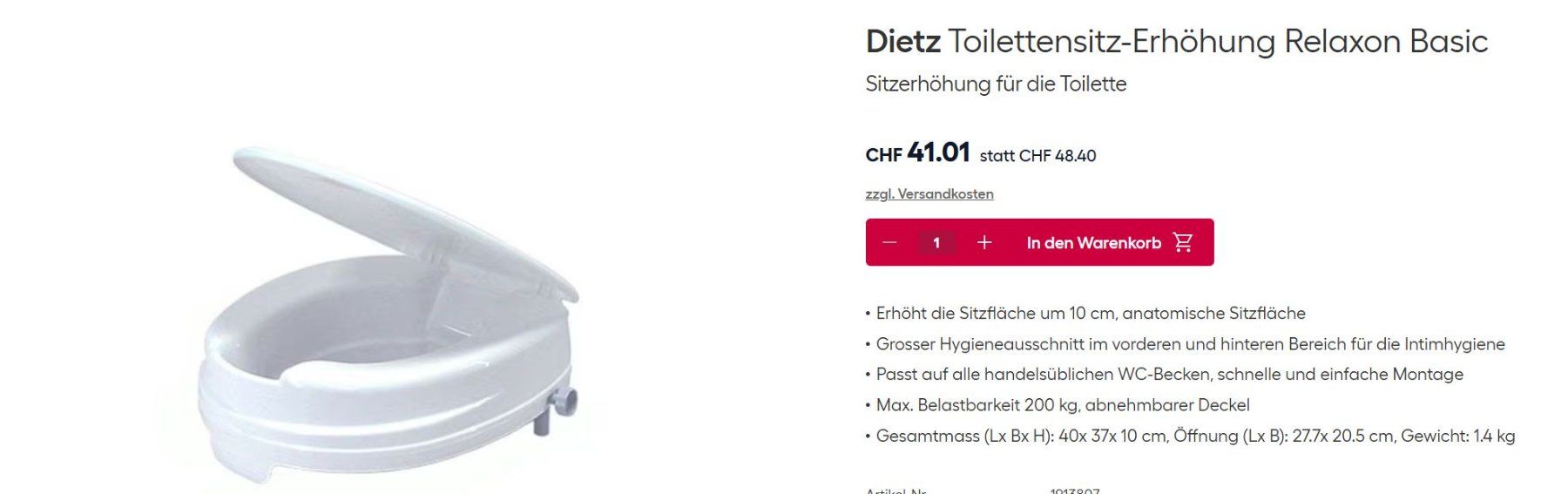 WC: Neuer WC Sitz Erhöhung – Nuovo e nell'imballaggio originale da Intragna venduto da Digger3