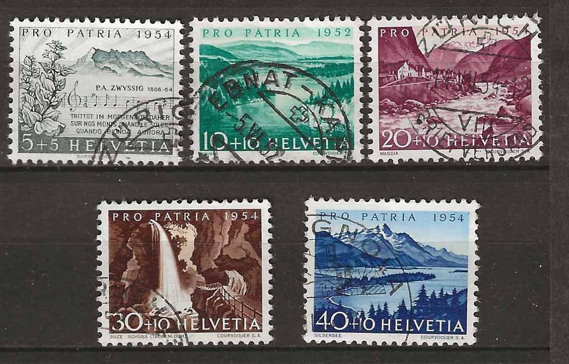 Tutti i francobolli: PP054 - Pro Patria 1954 obl. – Usato da Trélex venduto da Phil_Albert