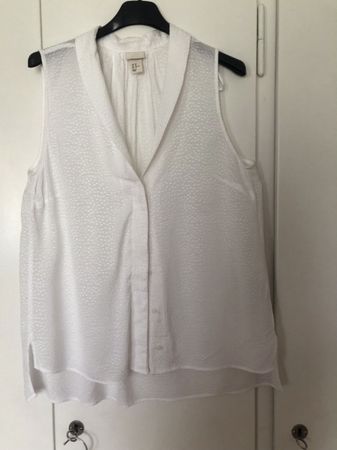 H&M Bluse ärmellos weiss Gr. 40 Viskose Schweiz