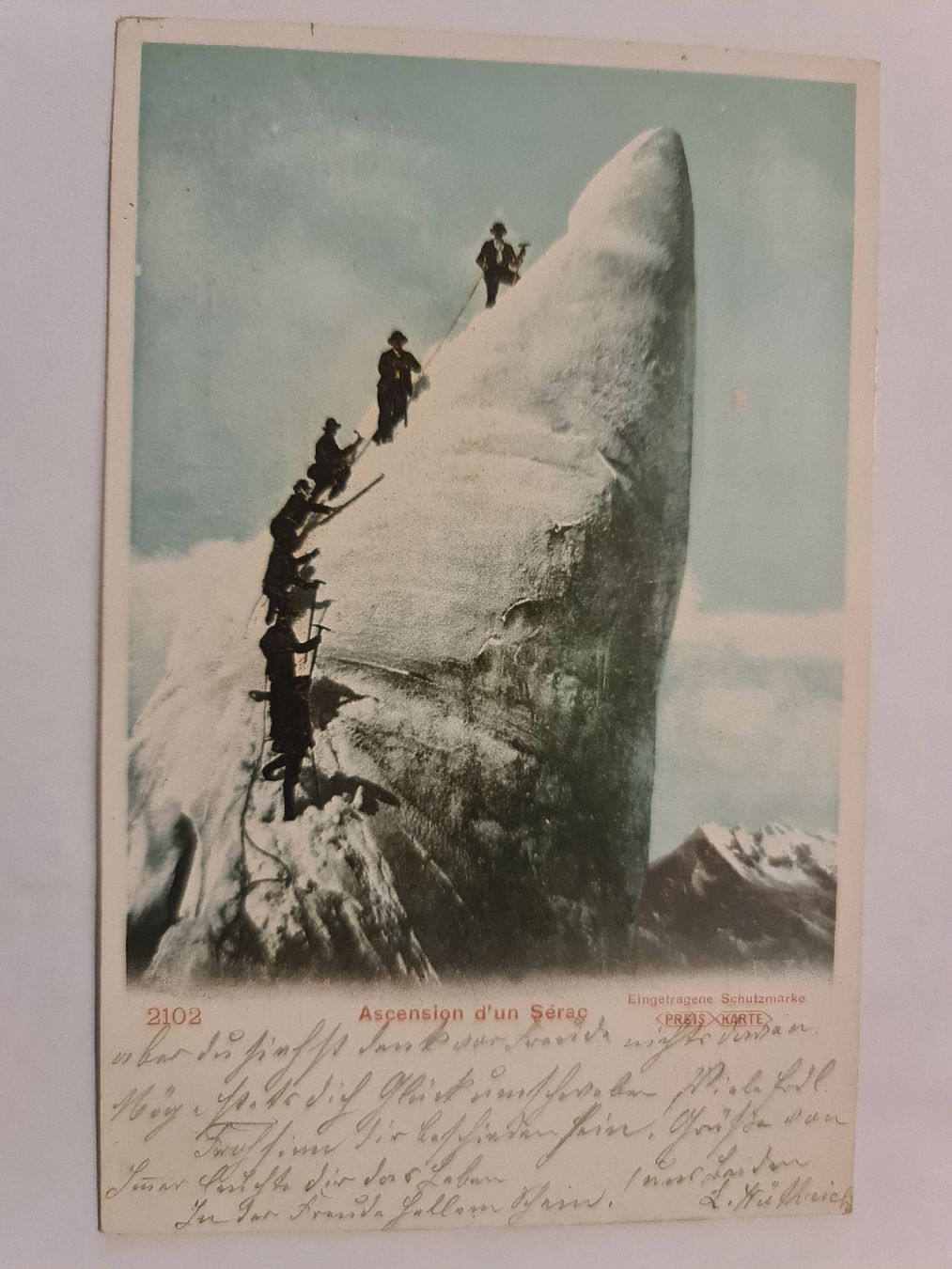 Ansichtskarten: Alte Ansichtskarte Alpinismus Bergsteiger Eis Kletterei 15 – Gebraucht aus Dintikon von Vexi