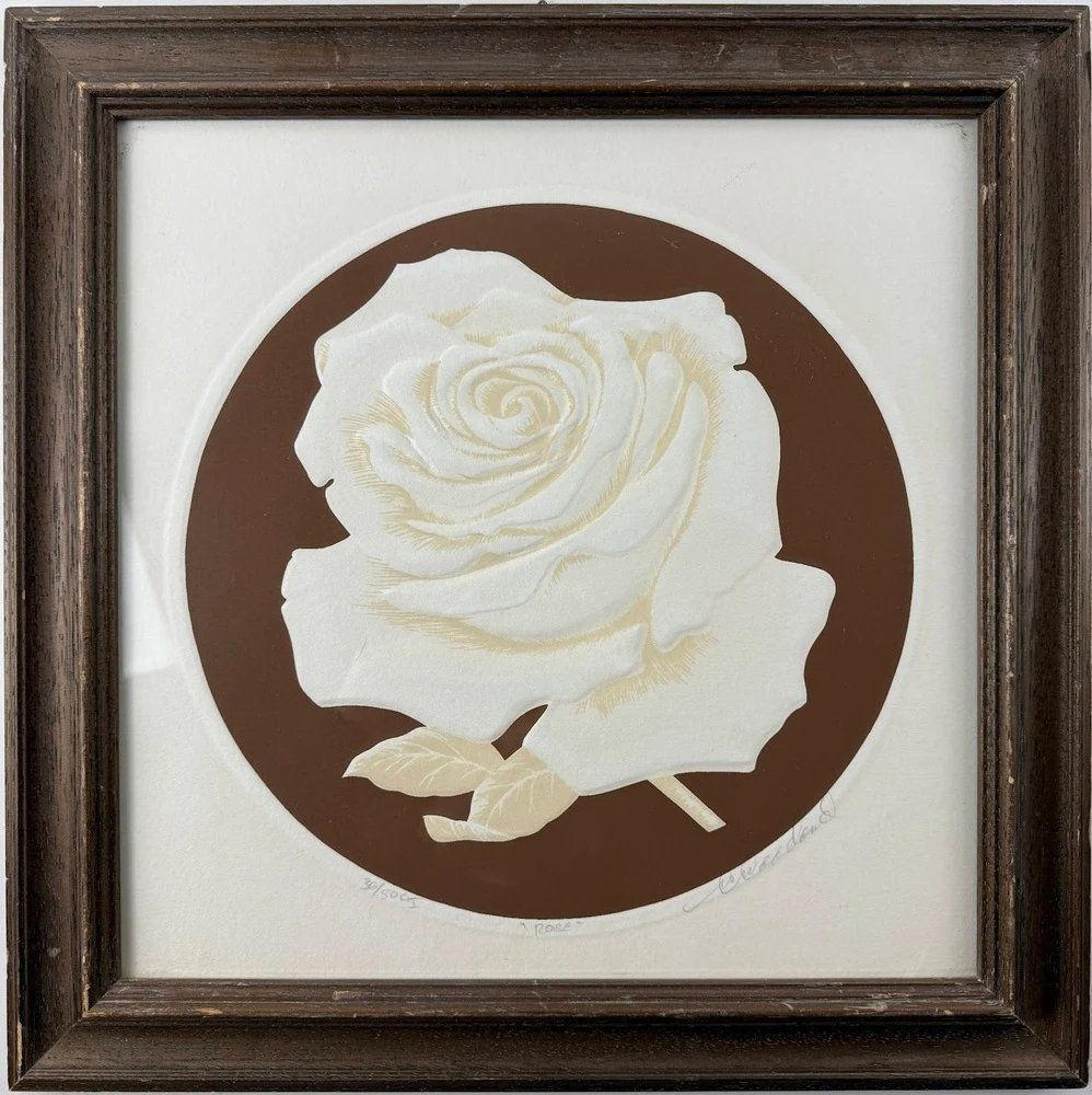 Grafica & Litografie: Prägeradierung <<Rose>>  handsigniert – Usato da Zürich venduto da Mr.Dachboden