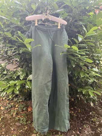 Edelvive Leinenhose Gr.36 Dunkelgrün Sommer-Must-Have & Leic