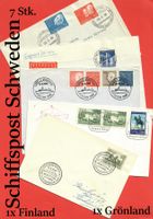 Schiffspost 7 Stk. Schweden 1Stk. Finnland 1 Stk. Grönland