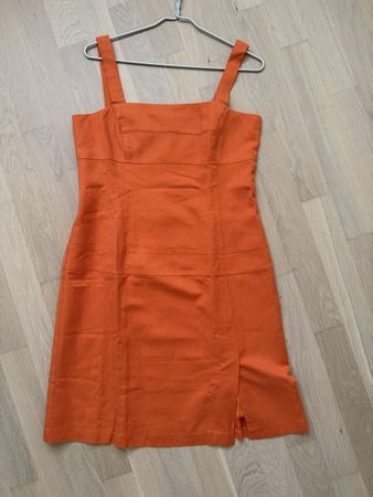 Kleid orange Gr. 40 (eher 38) Jones Leinen Baumwolle Sommer