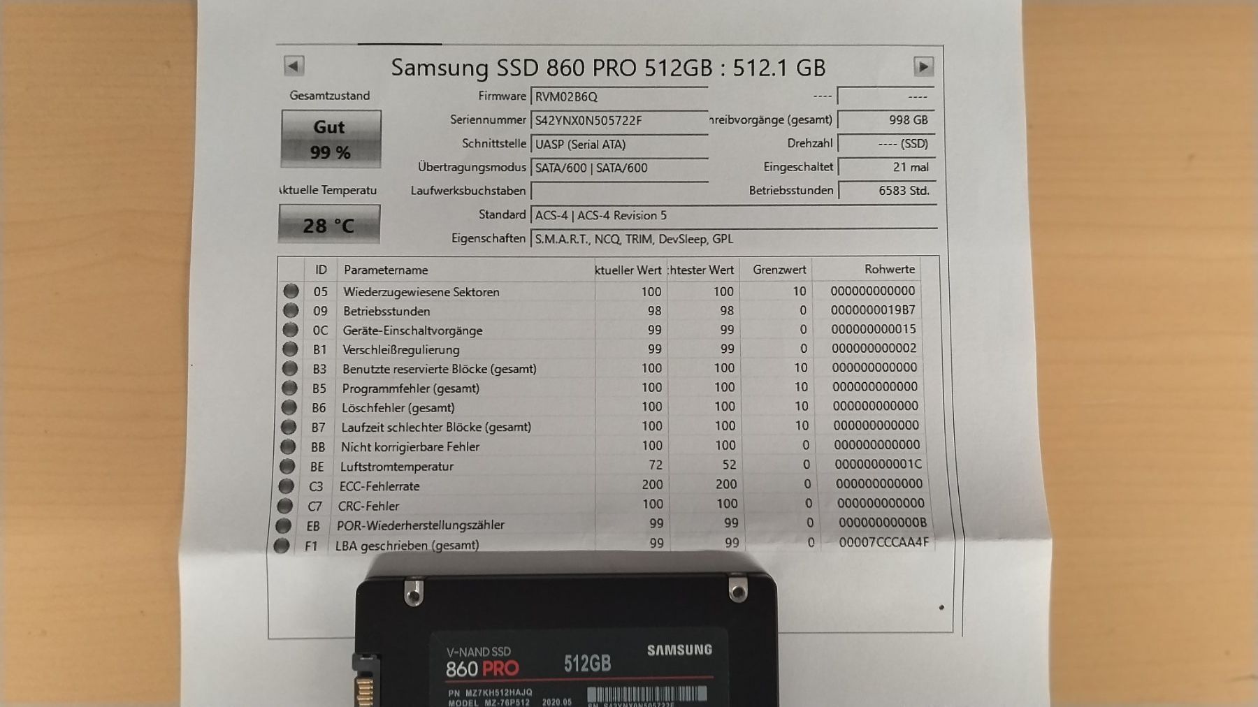 Samsung Dischi rigidi: Samsung SSD 860 PRO 512GB gewipt – Usato da Wallisellen venduto da mic_gg2g 2