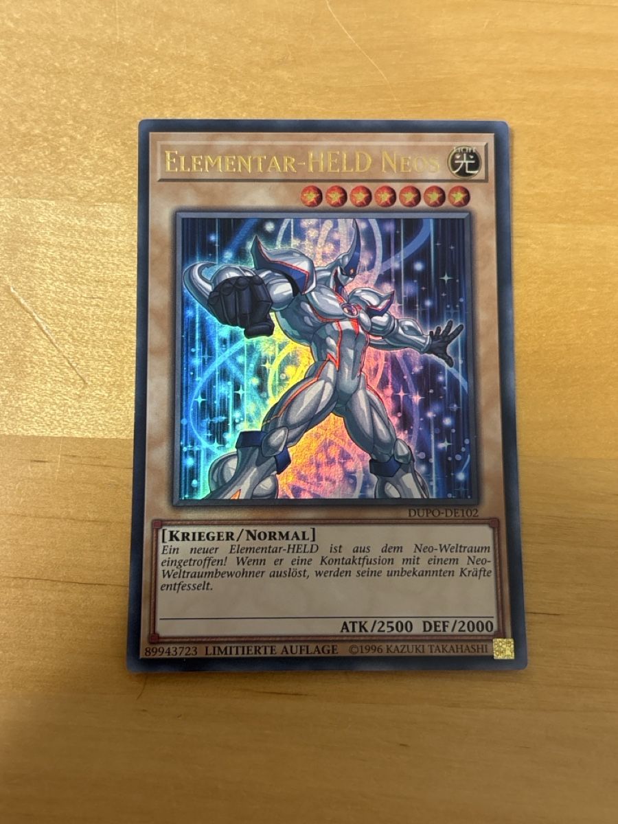 Yugioh Sammelbilder & Trading cards: Elementar-Held Neos DUPO-DE102 limitiert – Gebraucht aus Speicherschwendi von YugisKartenKammer