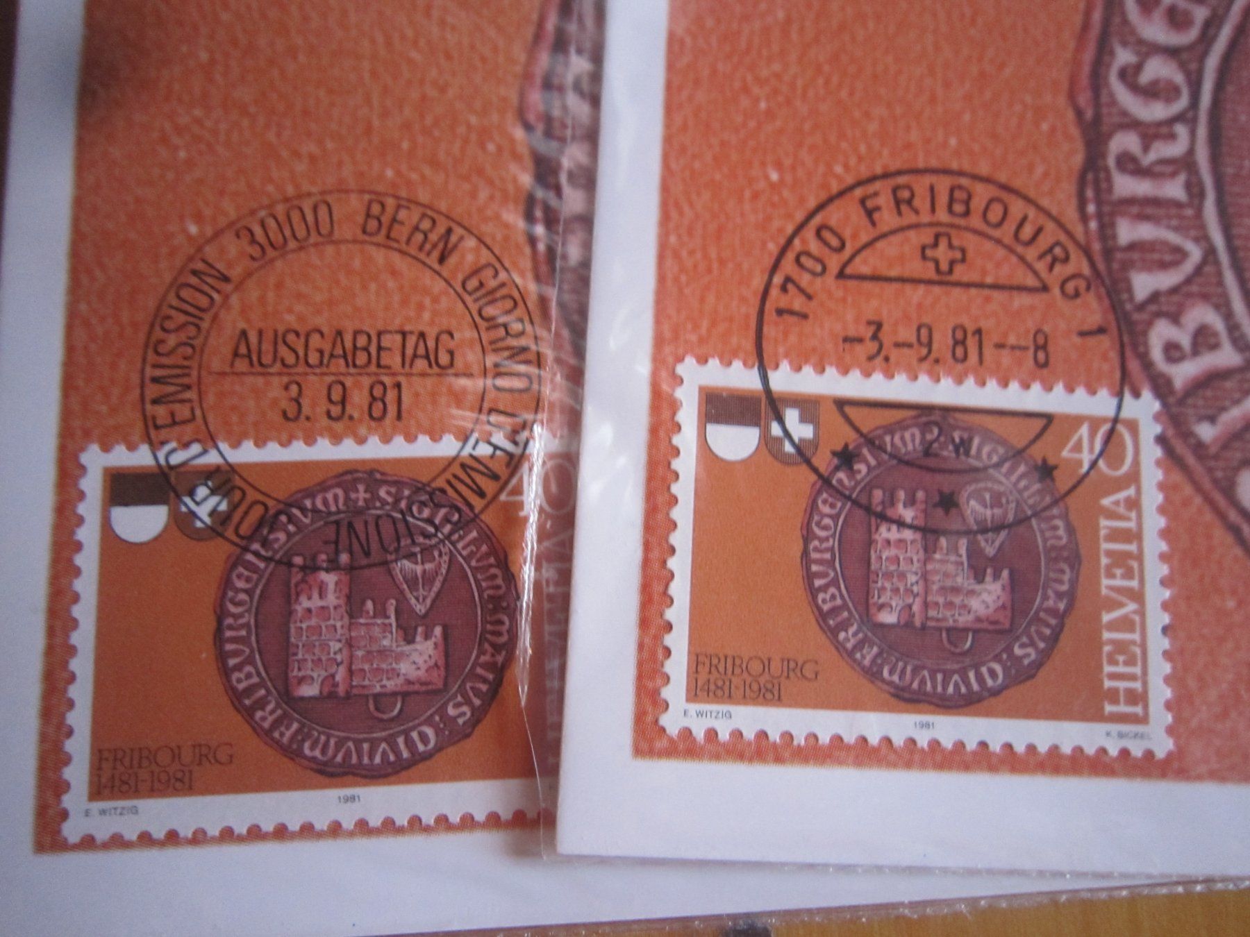 Tutti i francobolli: CH 1981 FDC Serien und einzeln und Maximumkarten – Usato da Gordola venduto da Polentaefung 2