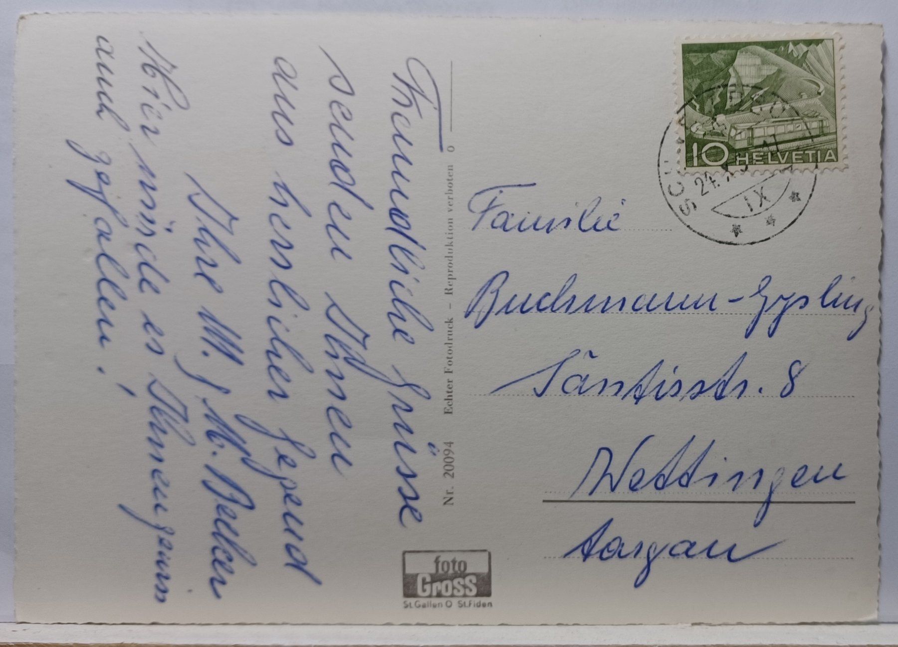 Cartoline postali: AR, No.20095, Schwellbrunn mit Säntis, – Usato da Aarau Rohr venduto da mgvw 1