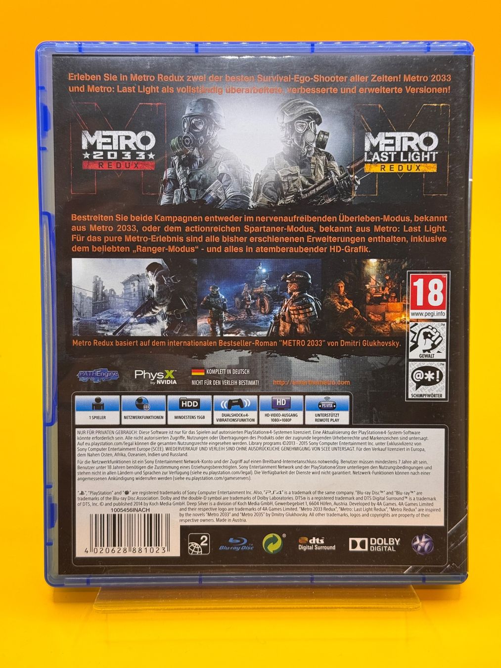 Sony Giochi: PS4 Metro Redux – Usato da Oberwil b. Zug venduto da silver2024 1