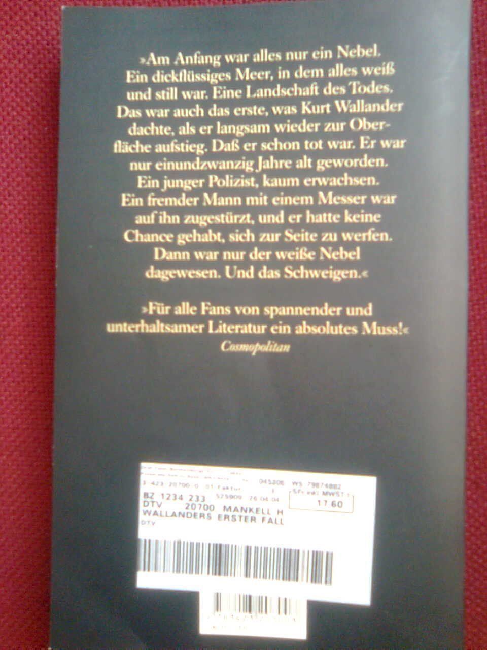 Libri: Wallanders erster Fall & andere Erzählun – Usato da Basel venduto da Alacant 2