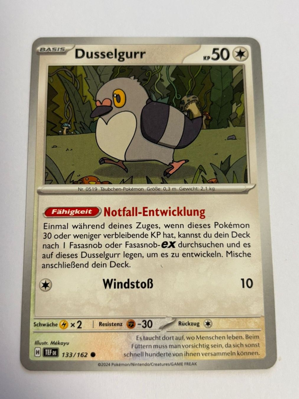 Pokémon Sammelbilder & Trading cards: Pokemon-Karte Dusselgurr 133/162 – Gebraucht aus Herisau von Seyashop1