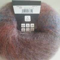 4Kn. Lana Grossa Silkhair Print 339-559073 rotbraun-blau