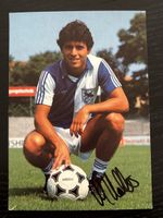 Marcel Koller signierte Autogrammkarte GC Adidas