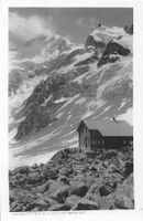 Pontresina, Bovalhütte mit Piz Bernina