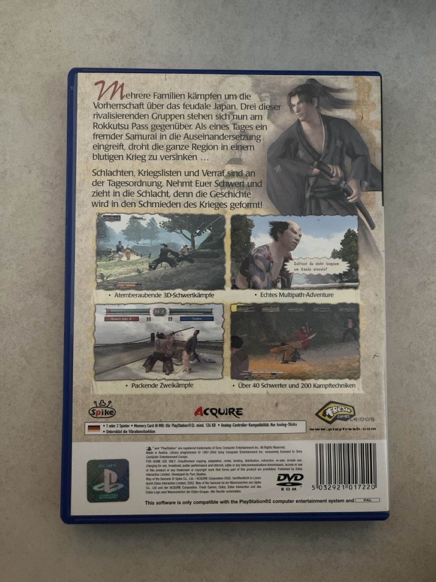Sony Jeux: Way of the Samurai PS2 – D'occasion à Suhr par SchnapperCH 1