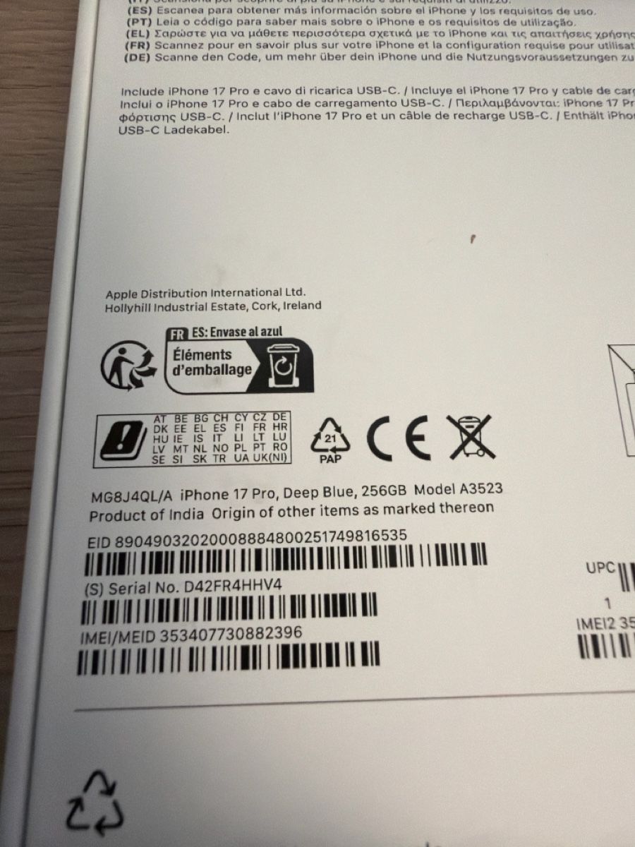 Apple Portables: iPhone 17 Pro 256 GB – Neuf avec emballage d'origine à Ipsach par ThomasPape 1