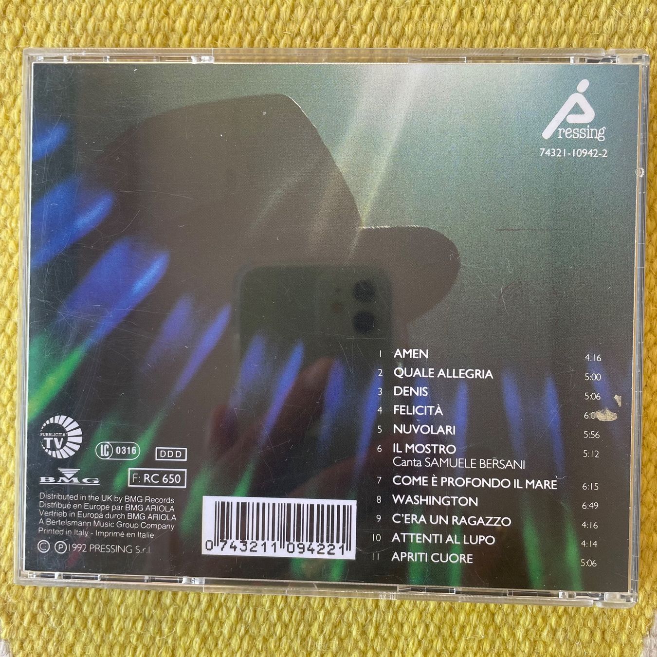 CDs: LUCIO DALLA-AMEN – D'occasion à Rorschacherberg par CD-Roli 1