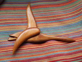 Holzschnitz Zugvogel aus Holz, Vintage, Richard Canada