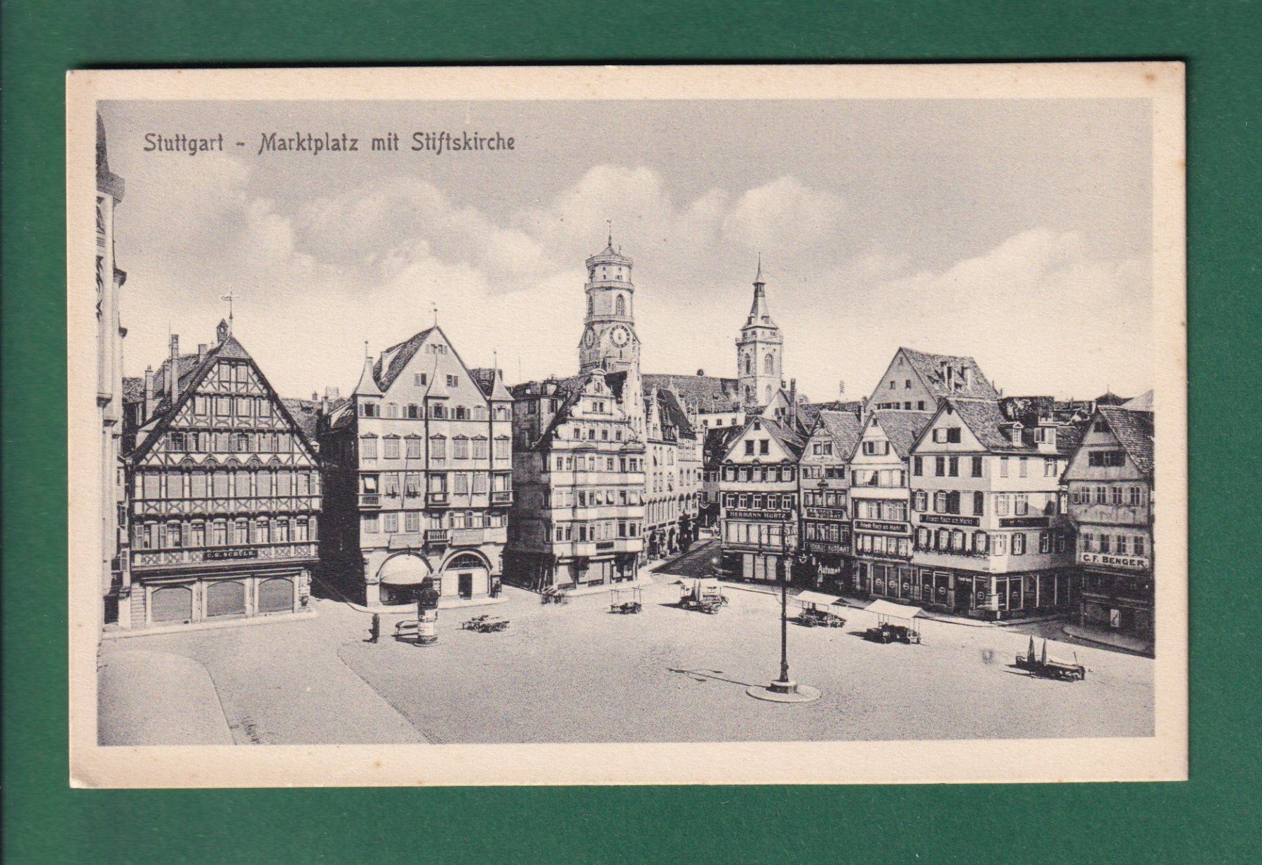 Ansichtskarten: STUTTGART - Marktplatz - Stiftskirche – Gebraucht aus Pully von nicecards-shop