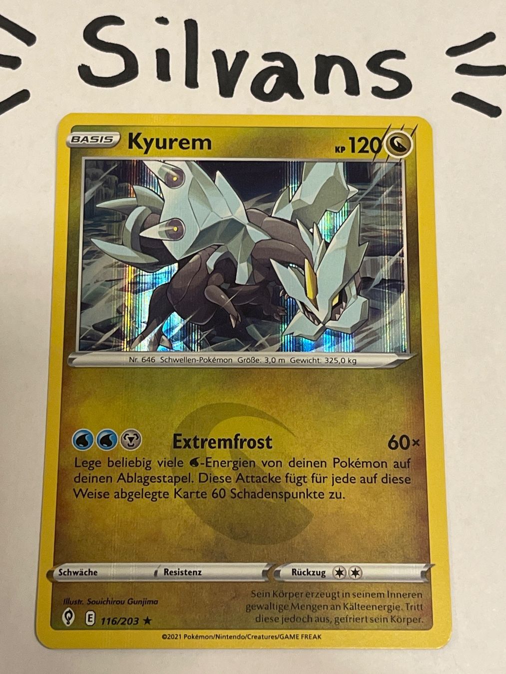Pokémon Sammelbilder & Trading cards: Kyurem Holo 116/203 Evolving Skies Englisch – Neu (gemäss Beschreibung) aus Wil SG von Silvans