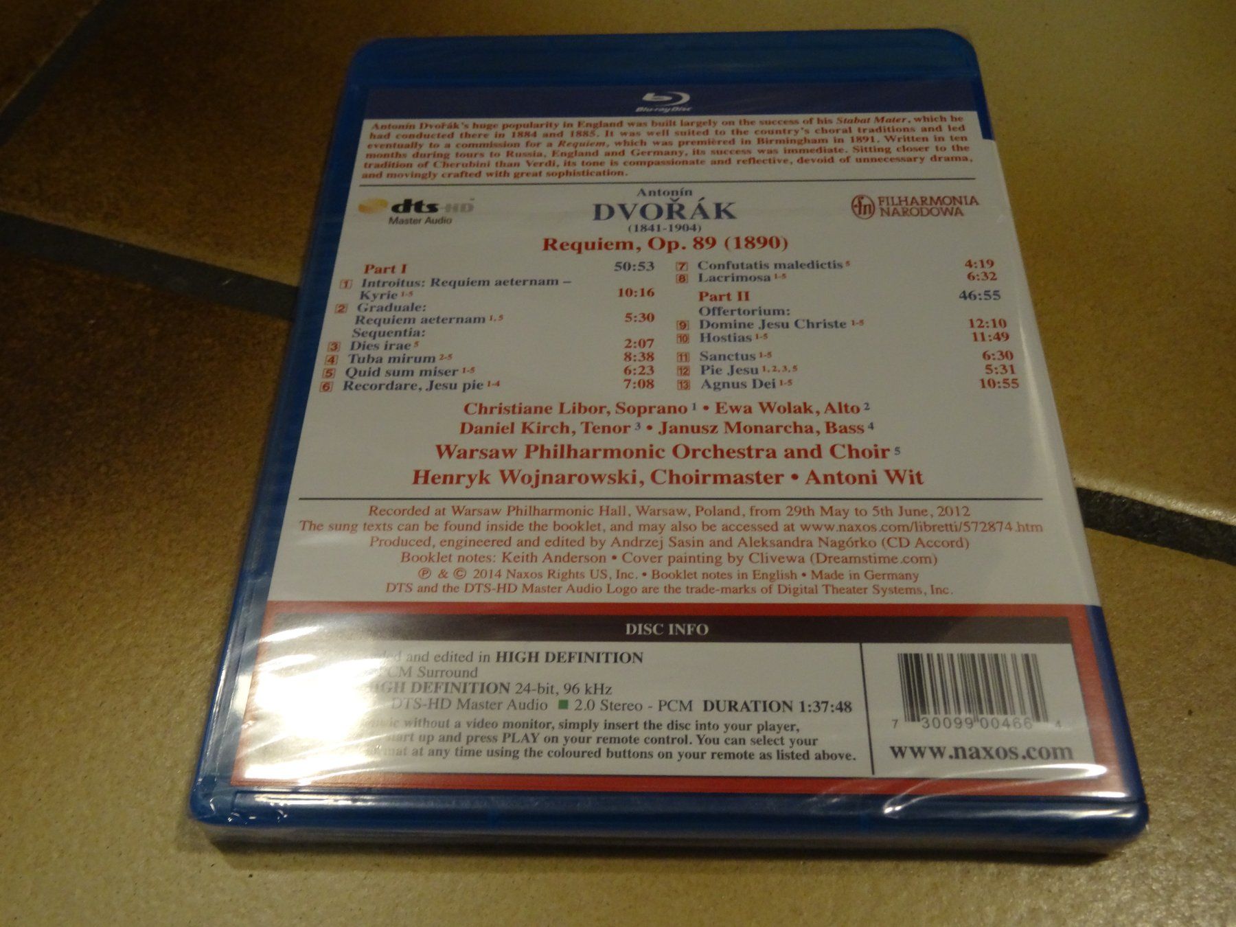 Alle DVDs: Blu-ray Dvorak Requiem Antoni Wit NEU – Neu und originalverpackt aus Olten von Disc-Ausverkauf 1