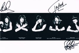 DEEP PURPLE 3 Autogramme incl. Jon Lord †2012 Foto 20x30cm