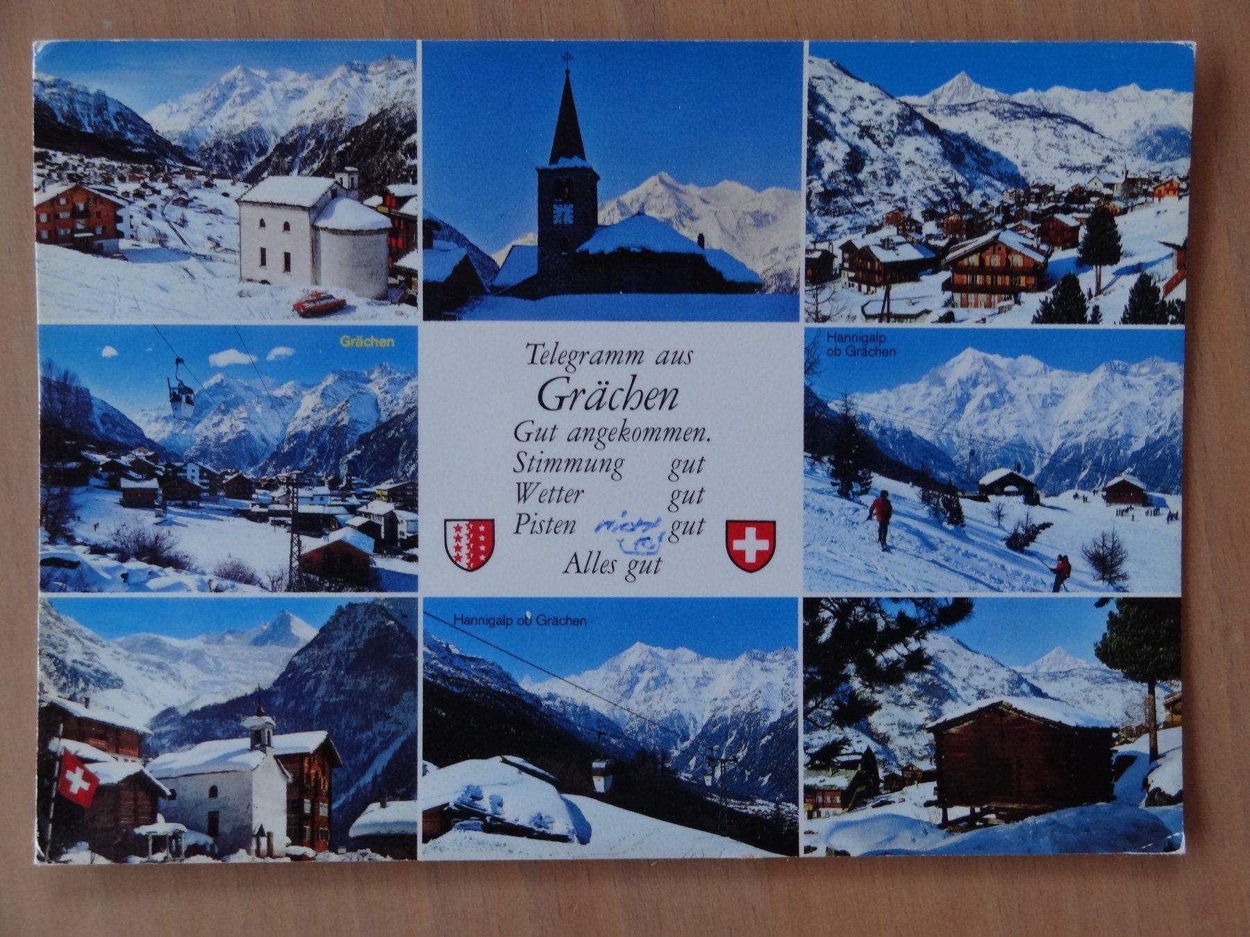 Cartoline postali: Grächen - Winter - 1989 – Usato da St Léonard venduto da Riglin
