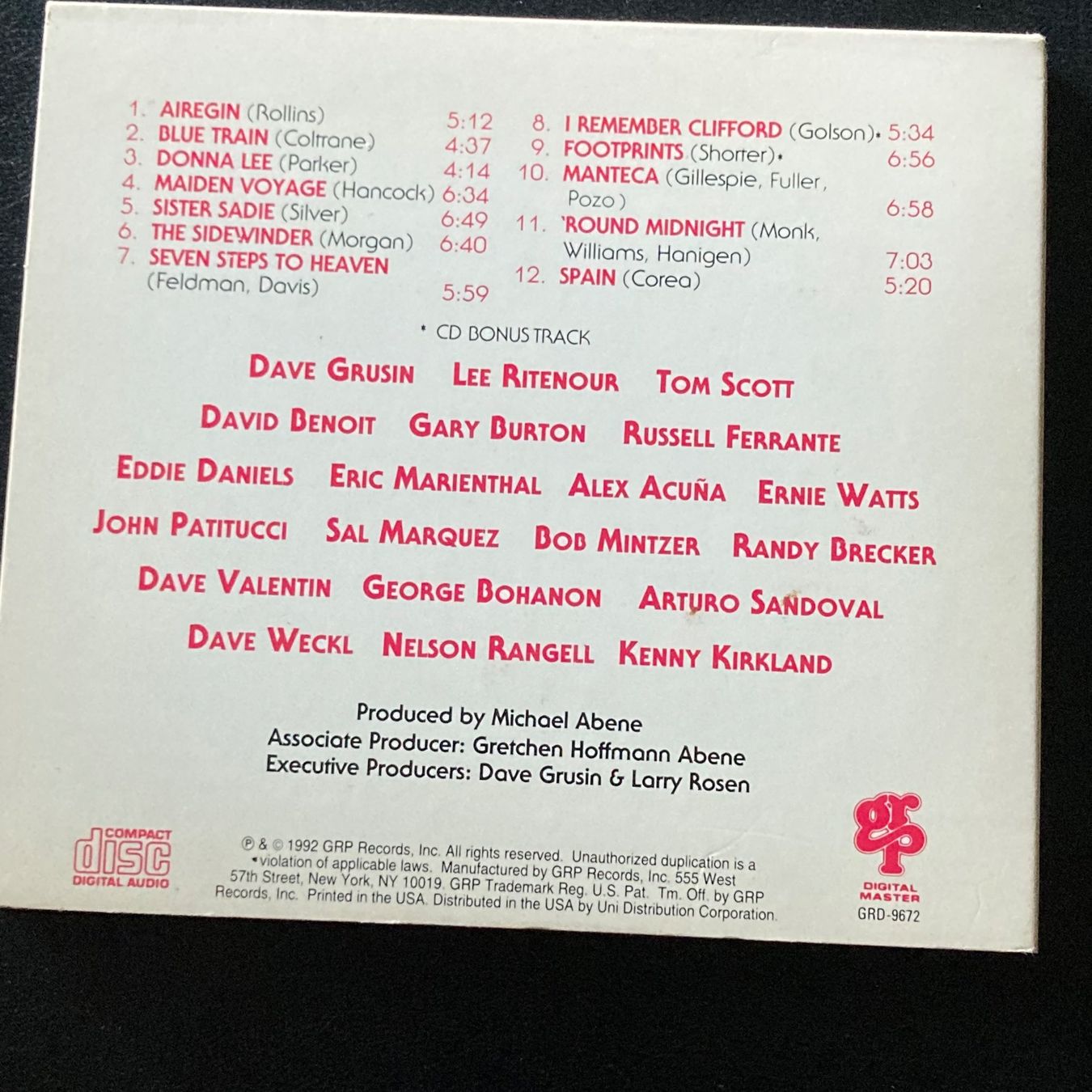 CDs: GRP All-Star Big Band - s/t – Gebraucht aus Bern von Ntsamina 1