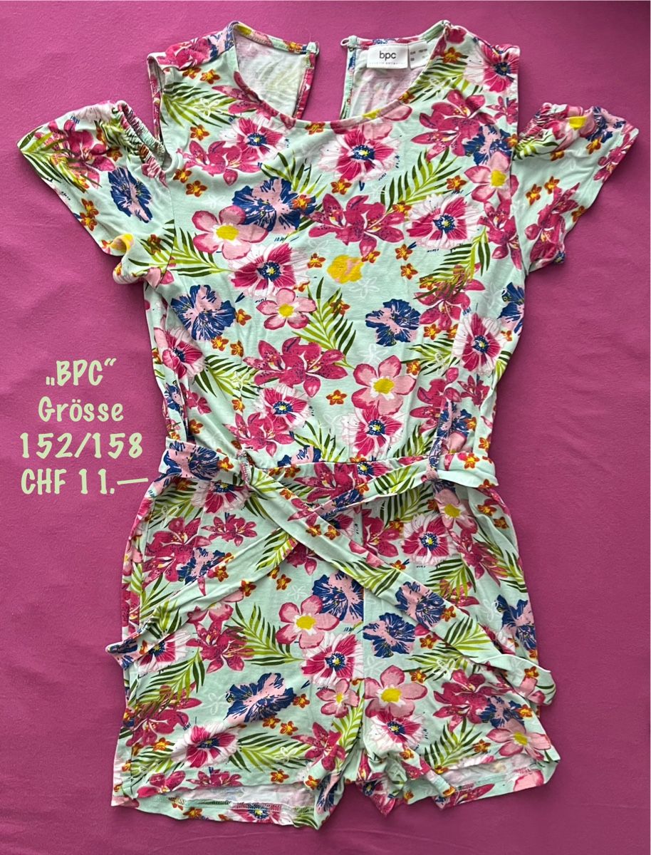 Tute: BPC Sommer Jumpsuit, Grösse 152/158, Blumenmuster – Usato da Baar venduto da Princesaphantagiro