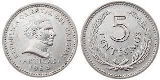 Tutti le monete: 5 Centimos Uruguay 1953 – Usato da Kriens venduto da TSCH1