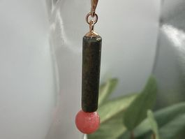 Ohrhänger Pyrit und Rhodochrosit, SterlingsilbeR