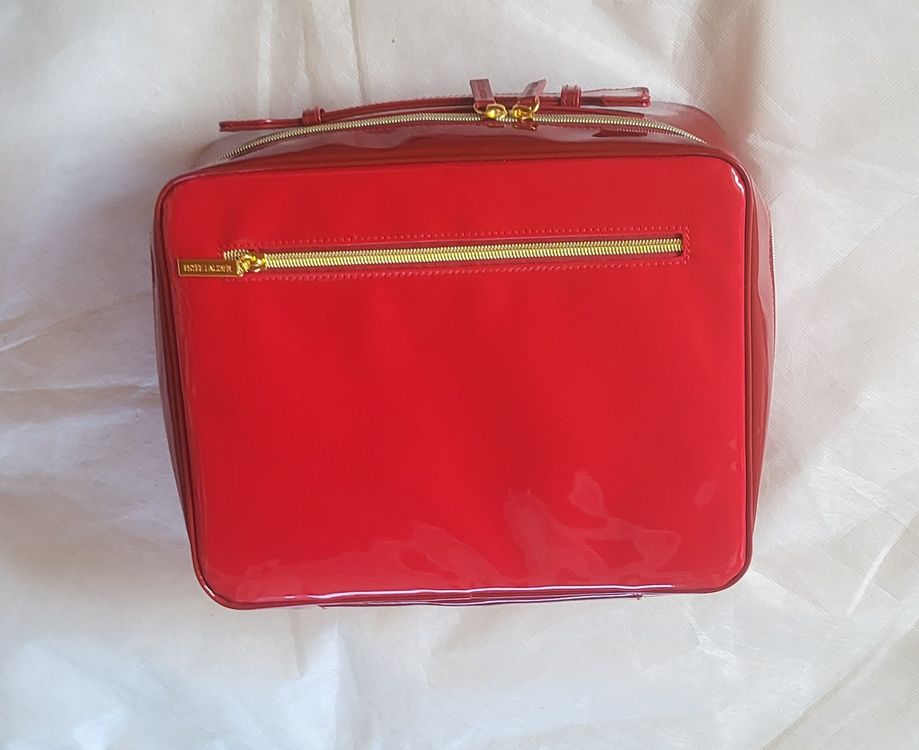 Trousse de Maquillage en Velours Rouge Rastelli