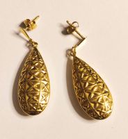 Boucles d'oreilles gouttes pendantes, or 18 carats - 4.23 gr