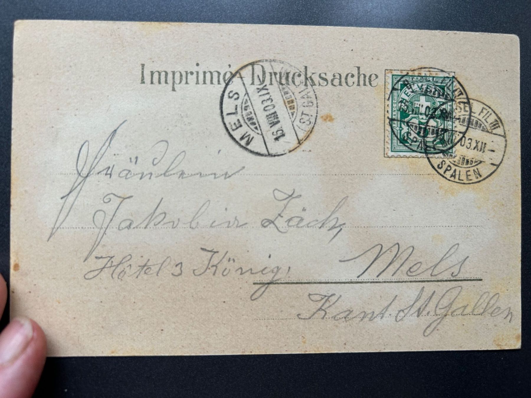 Grafica & Litografie: 2 AK Litho Basel 1900 + 1903 – Usato da Untervaz venduto da buesmig 1