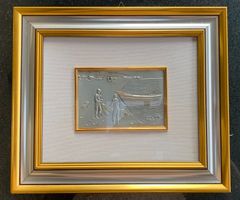 Edles Basisrelief wurde von S. Fioretti mit Rahmen