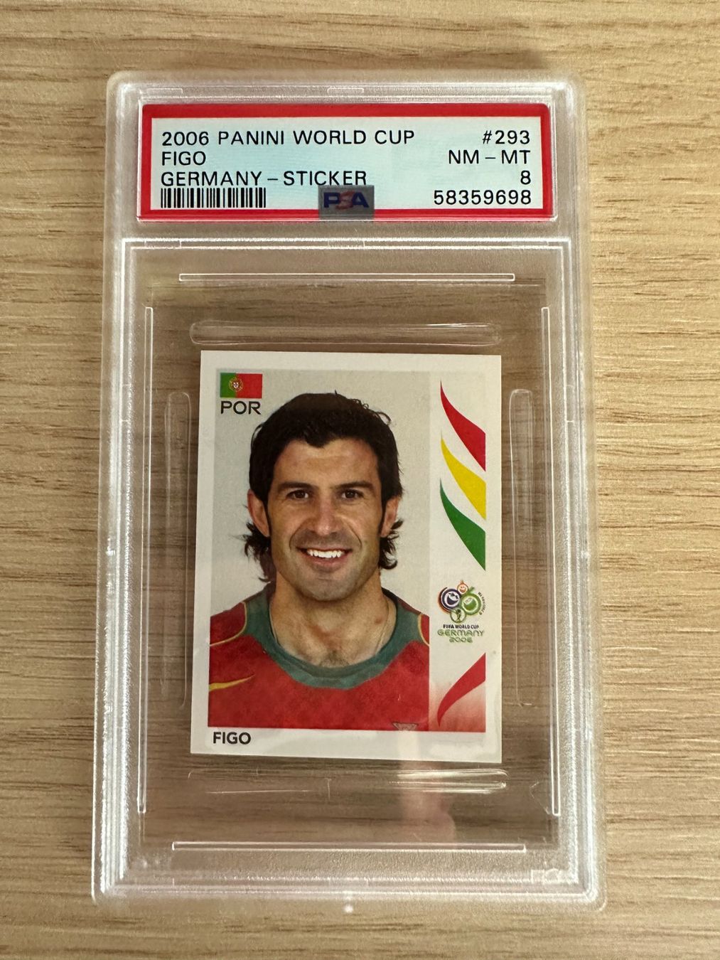 Panini Carte collezionabili: Luis Figo Panini World Cup 2006 Sticker PSA 8 – Nuovo (secondo la descrizione) da Hagendorn venduto da Pokecollectorch