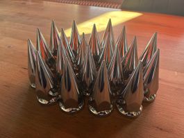 Radmutterschutzkappen Plastik Spikes LKW 20 Stk neu