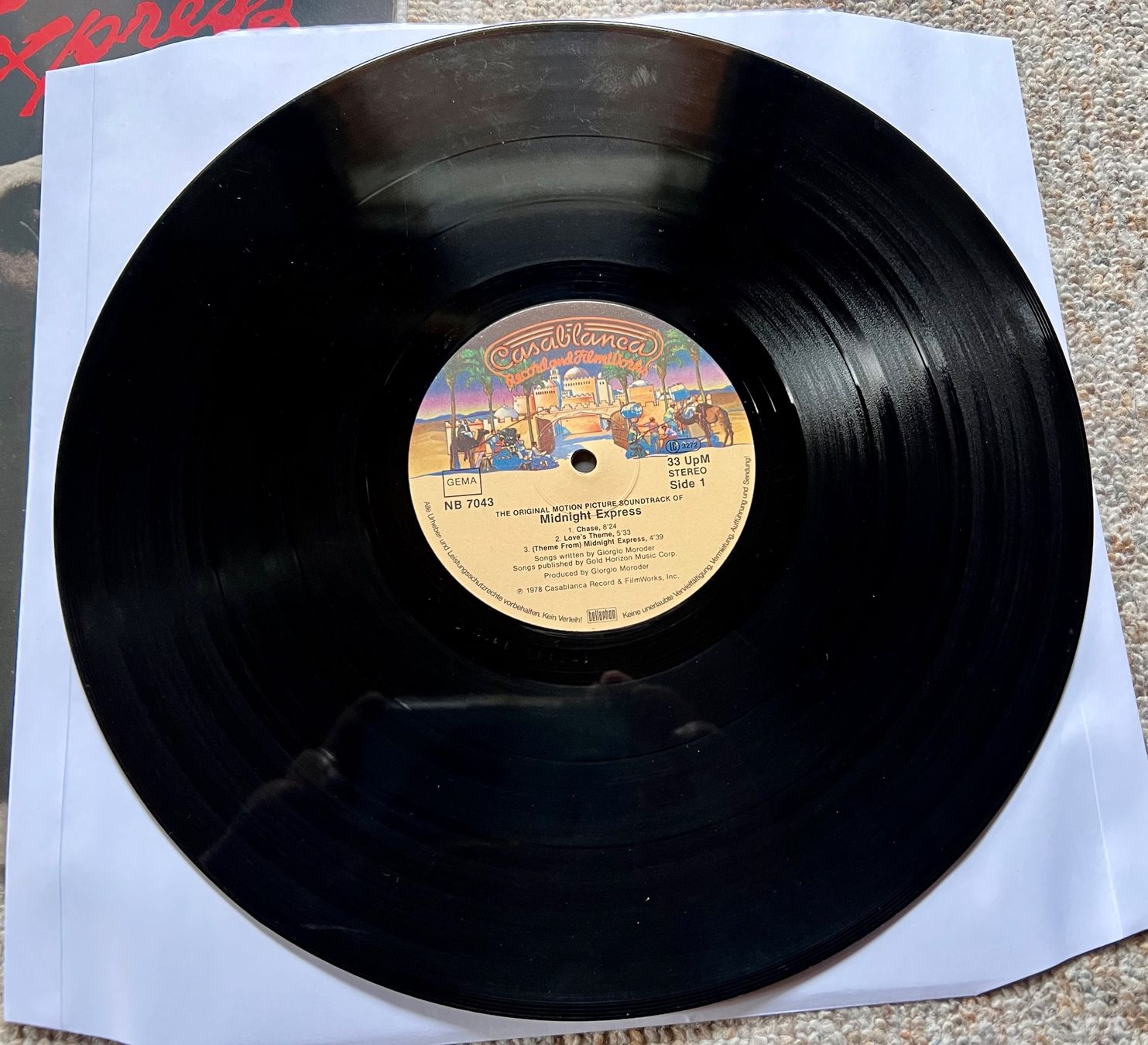 Dischi in vinile: LP Soundtrack Giorgio Moroder  Midnight Express LP GEWASCHEN – Usato da Unterseen venduto da vinylmore 1