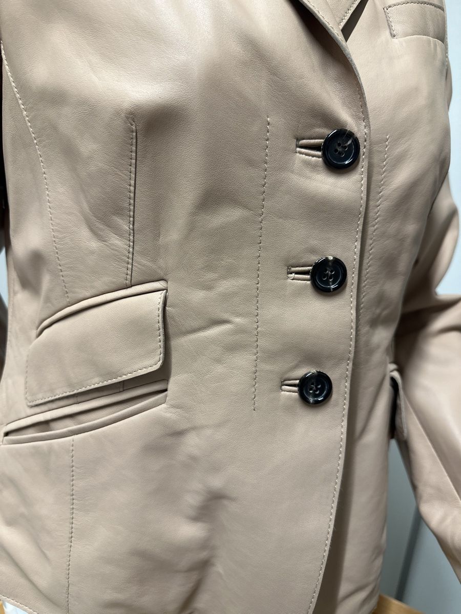 Jacken: René Lezard Kunstleder-Lederblazer beige Gr. 40 – Neu (gemäss Beschreibung) aus Chur von Renibe 5