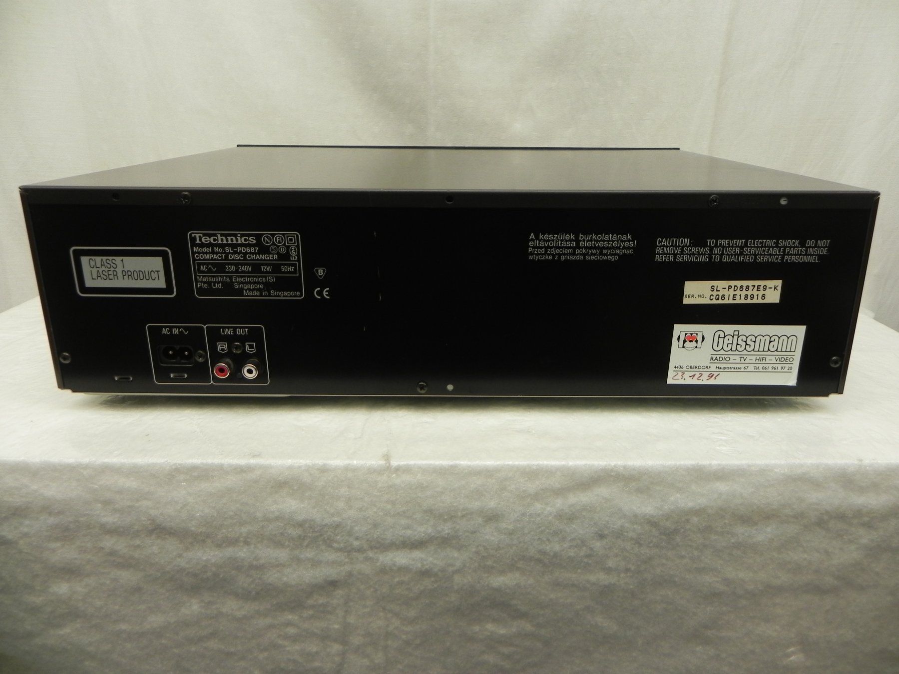 Technics Lettore multimediale & Streamer: Technics SL-PD687 5er CD-Wechsler mit FB – Usato da Basel venduto da Life-Style-Art 6