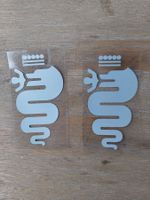 Set Alfa Romeo Signet / Schlange Aufkleber, weiss