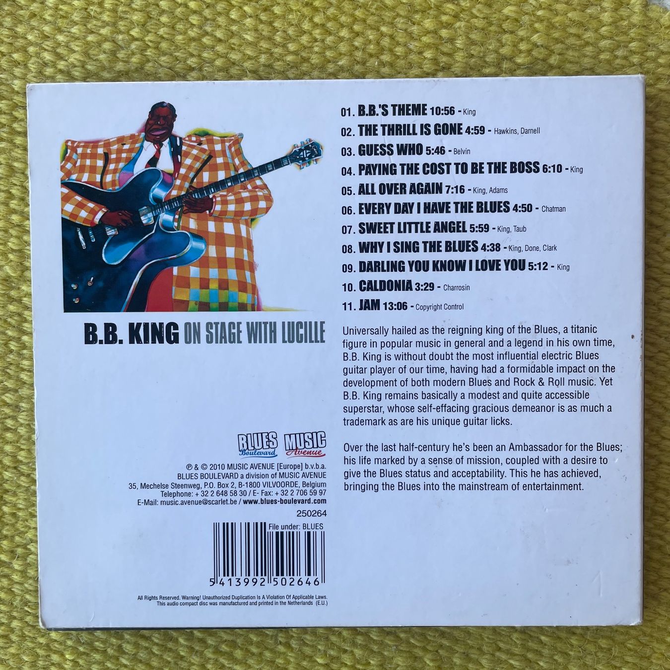 CD: B.B.KING-ON STAGE WITH LUCILLE (DIGIPACK) – Usato da Rorschacherberg venduto da CD-Roli 1