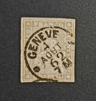 Strubel 21G weissrandig mit Vollstempel Geneve