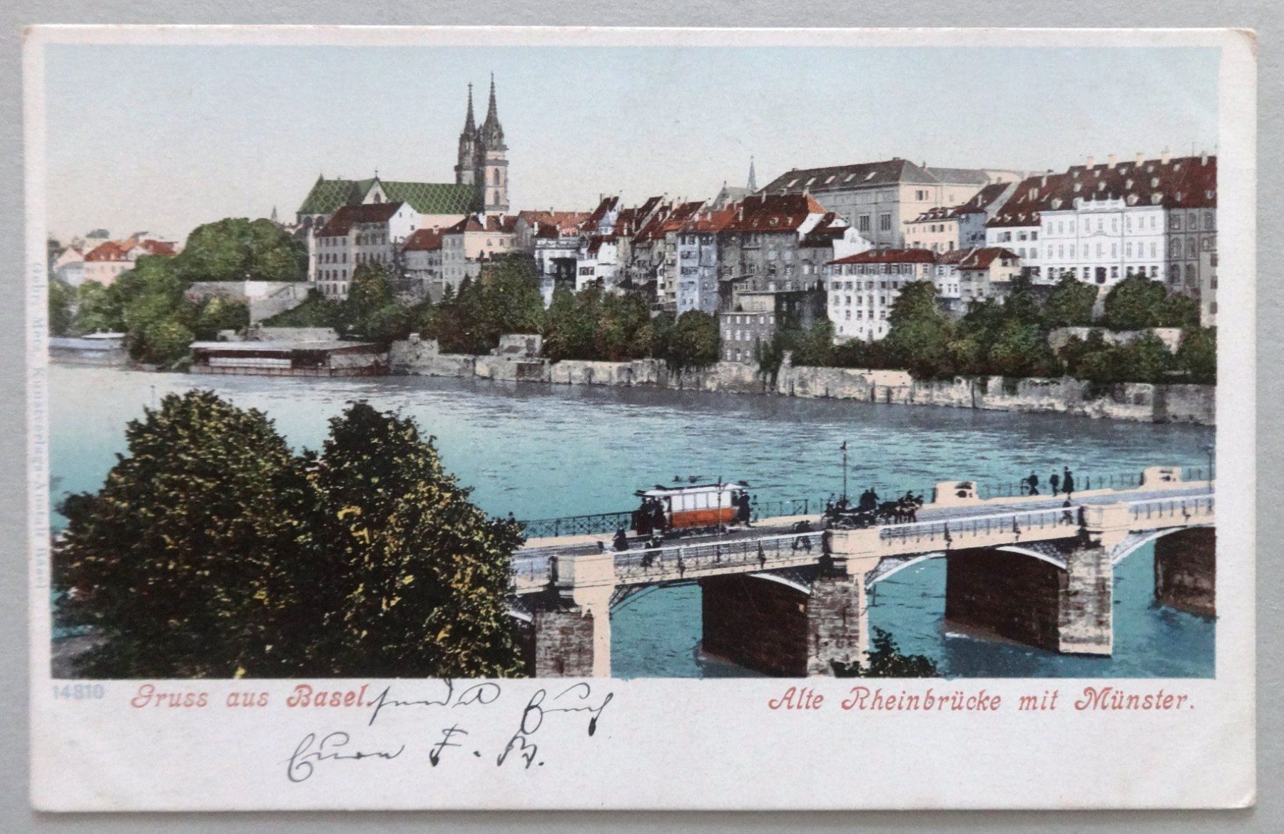 Cartes postales: Basel  Alte Rheinbrücke mit Münster – D'occasion à Fétigny par Billy2miny