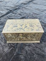 Dekorative Schatulle Messing mit Gravuren, Vintage